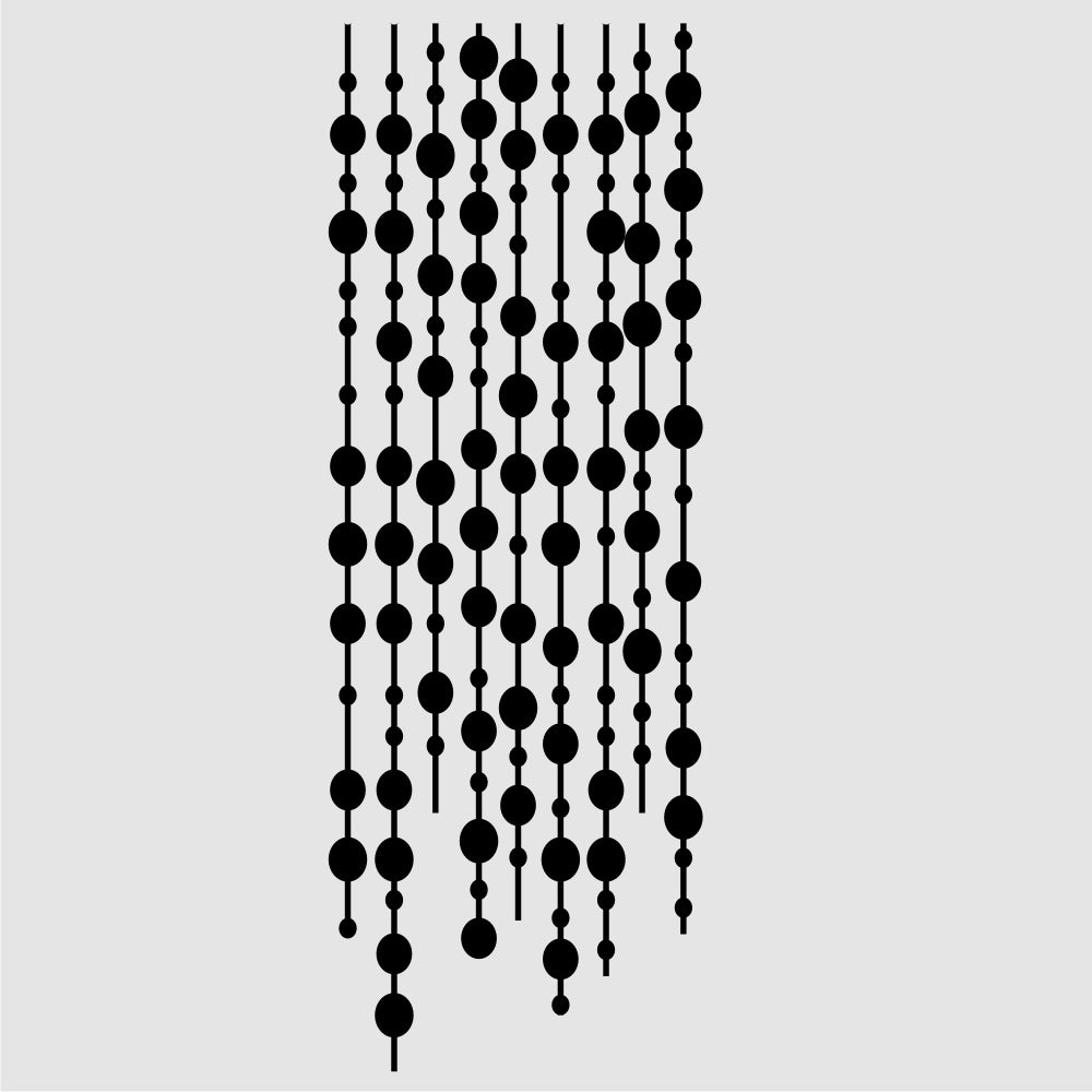 BEADS CURTAIN Sizes Reusable Stencil Modern Romantic Style 'No6'