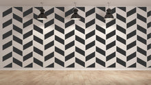 Modern Tiles Optical Illusion Zigzag Reusable Stencil Big Sizes Wall Decor / Modern3