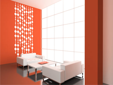 BEADS CURTAIN Big & Small Sizes Colour Wall Sticker Modern Romantic Style Valentine's  'NO6'