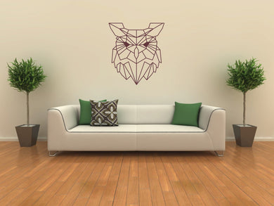 GEOMETRIC OWL Big & Small Sizes Colour Wall Sticker Animal Modern Contemporary Style 'GEO6'