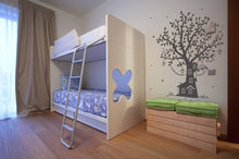 KIDS HOUSE ON THE TREE & OWLS Big & Small Sizes Colour Wall Sticker Happy Kids Style 'Kids47'