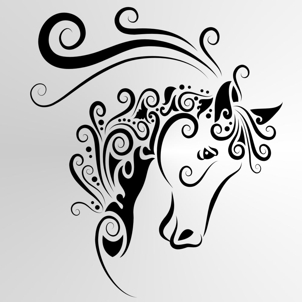 Mohendi Unicorn Horse Reusable Stencil A3 A4 A5 & Bigger Sizes Shabby Chic / Animal7