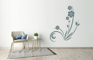 FLORAL CORNER Big & Small Sizes Colour Wall Sticker Shabby Chic Romantic Style 'Flora13'