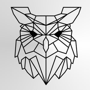 GEOMETRIC OWL Sizes Reusable Stencil Animal Modern Contemporary Style 'Geo6'