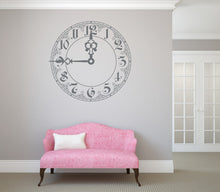 Vintage Clock Reusable Stencil Sizes Shabby Chic Romantic Art Decor Clock1
