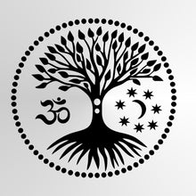 TREE OF LIFE Om Ohm Big & Small Sizes Colour Wall Sticker Floral Modern 'Treeoflife3'