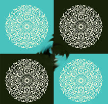 MANDALA ROUND MEDALLION Big & Small Sizes Colour Wall Sticker Oriental Modern 'Mandala1'