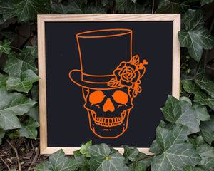 HALLOWEEN Skull Flower Death Various Reusable Stencil Decoration Cards Various Sizes 'H24'