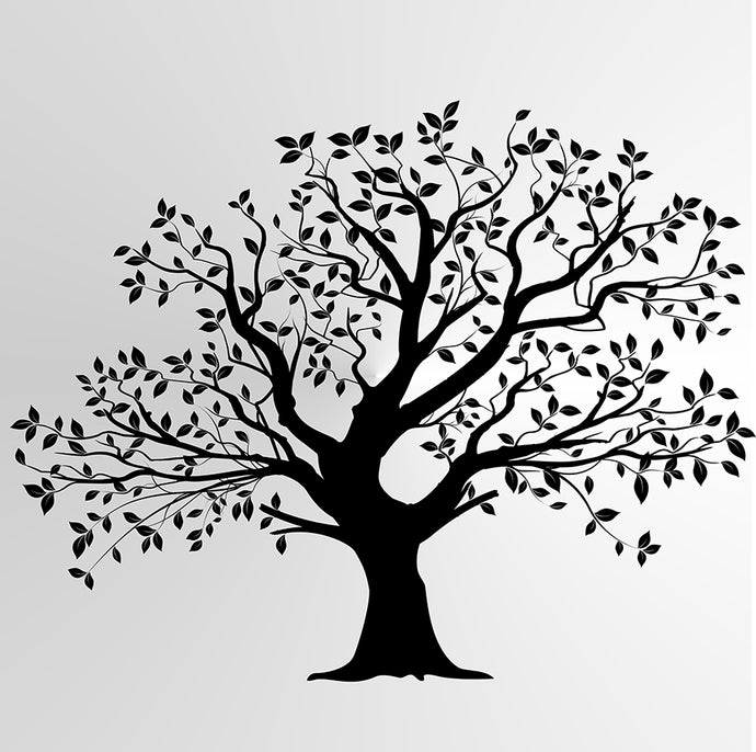 Big Oak Tree Sizes Reusable Stencil Floral  Shabby Chic Style 'Tree14'