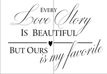 ,,LOVE STORY ...'' QUOTE Big & Small Sizes Colour Wall Sticker Valentine's Modern Style 'N94'