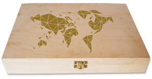 WORLD MAP Sizes Reusable Stencil Oriental Exotic Travel Modern Style Geometric 'P18'