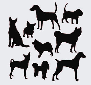 Dog Set Sizes Reusable Stencil Modern Animal Style 'Animal151'