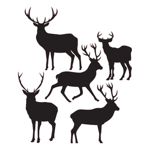 Deers Big & Small Sizes Colour Wall Sticker Craft Art Decorations Animal Winter Woods 'Animal155'