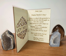 Occasional Wooden Card Invitation Custom Engraved Birthday Mothers Hearts Set K8