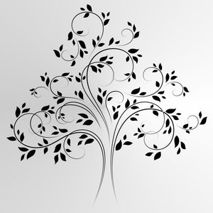 WIDE TREE SKETCH Big & Small Sizes Colour Wall Sticker Shabby Chic Romantic Style 'Tree45'