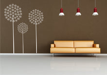 THREE DANDELIONS Big & Small Sizes Colour Wall Sticker Shabby Chic Romantic Style 'Flora25'