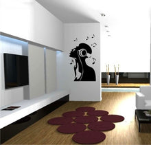DJ HEAD MUSIC Big & Small Sizes Colour Wall Sticker Modern Oriental Romantic Style 'K5'