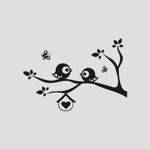 BIRDS ON BRANCH & BUTTERFLIES Love Sizes Reusable Stencil Animal Floral 'Kids74'