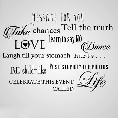 LOVE DANCE LIFE QUOTE Sizes Reusable Stencil Modern Romantic Style 'N75'