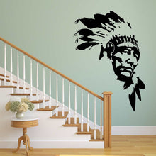 RED MAN INDIAN Big & Small Sizes Colour Wall Sticker Travel Oriental Modern Style 'P11'