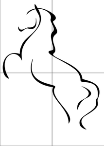 WILD HORSE ARTISTIC SKETCH Big & Small Sizes Colour Wall Sticker Animal Romantic Style 'Animal9'