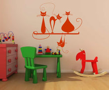 CRAZY CATS FOR KIDS ROOM Halloween Big & Small Sizes Colour Wall Sticker Happy Kids Style 'Crazy Cats'