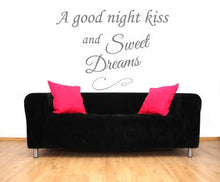 ,,A GOOD NIGHT KISS AND SWEET DREAMS'' VALENTINE'S QUOTE Sizes Reusable Stencil Modern Style 'Q49'