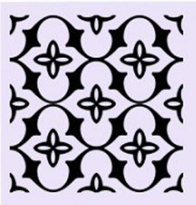 SQUARE BAROQUE PATTERN MOROCCAN Sizes Reusable Stencil Shabby Chic Romantic Style 'B14'