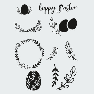 Happy Easter Egg Hunt Sizes Reusable Stencil Bunny Spring Palm Decoration 'E3'