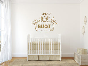 CUSTOM BOY'S NAME Big Sizes Colour Wall Sticker Modern Kids room Bedroom 'ELIOT'