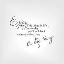,,ENJOY THE LITTLE THINGS IN LIFE...'' QUOTE Sizes Reusable Stencil Modern Style 'Q36'