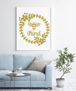 "Bee Kind" Quote Reusable Stencil Sizes A5 A4 A3 Craft Paint Wall Decor Spiritual Ezoteric 'MG9'