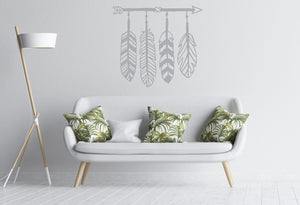 ARROW WITH FEATHERS WITH BIRDS Big & Small Sizes Colour Wall Sticker Shabby Chic Romantic Style 'MG8'