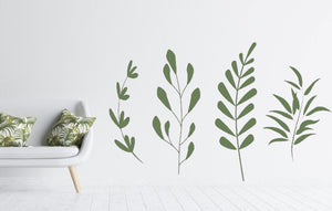 BOTANICAL WILD HERBS AND FLOWERS Big & Small Sizes Colour Wall Sticker Floral Shabby Chic Style 'Wild22'