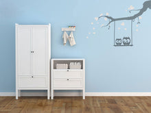 HEARTS BRANCH & SWING LOVE OWLS KIDS ROOM Big & Small Sizes Colour Wall Sticker Valentine's Shabby Chic 'Kids72'