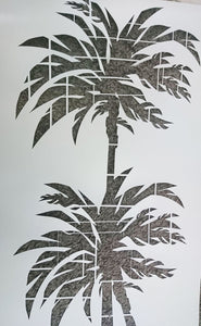 EXOTIC PALMS Sizes Reusable Stencil Modern Oriental Romantic Style 'Tree30'