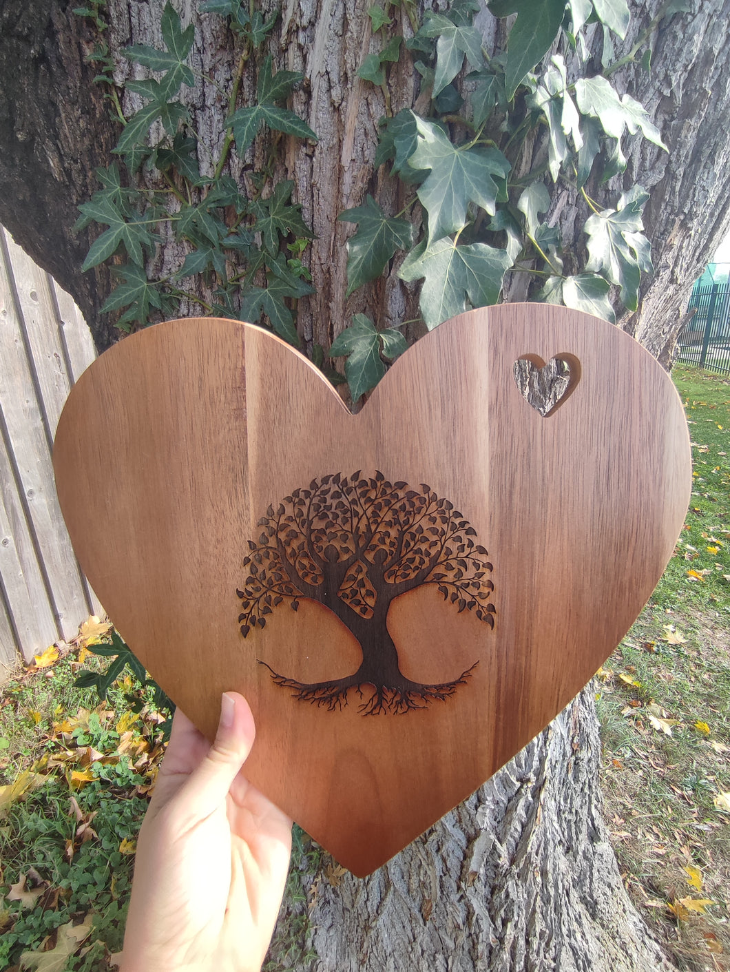 Tree Of Life Chopping Cutting Board Laser Engraved Personalised Snacks Cheese Board Acacia Wooden Wedding Christmas Gift