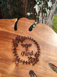 Bee Kind Chopping Cutting Board Laser Engraved Personalised Snacks Cheese Board Acacia Wooden Wedding Christmas Gift