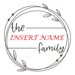 Personalised Family Name Stencil Bespoke Occasional Card Wedding Celebration C1