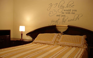 ROMANTIC QUOTE FOR BEDROOM Valentine's Big & Small Sizes Colour Wall Sticker Modern Style 'Q1'