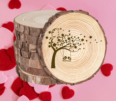 Rustic Wood Coasters Present Engraved Valentine's Birthday Mother Love Tree Ki61