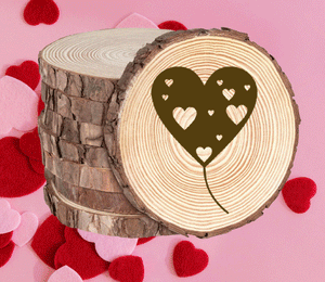 Rustic Wood Coasters Present Engraved Valentine's Birthday Mother Heart Kid10
