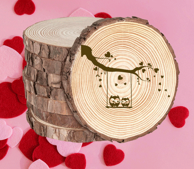 Rustic Wood Coasters Present Engraved Valentine's Birthday Mother Love Tree Ki72