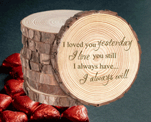 Rustic Wood Coasters Present Gift Engraved Valentine's Wedding Love Quote Q33