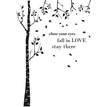Tree Quote "Close your eyes" Big & Small Sizes Colour Wall Sticker Shabby Chic Romantic Style 'Tree33'
