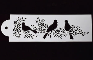 Set of Birds Ornament Border Size A4 Reusable Stencil Shabby Chic Decor Craft/ B24
