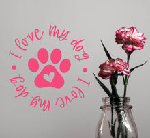I Love My Dog Set Poodle Boxer Husky Dog Breed Big & Small Sizes Colour Wall Sticker Modern Animal Style 'Q101'