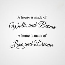 ,,A HOME IS MADE OF LOVE AND DREAMS...'' QUOTE Sizes Reusable Stencil Modern Style 'Q30'