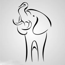 LUCKY ELEPHANT ARTISTIC SKETCH Sizes Reusable Stencil Animal Romantic Style 'Animal65'