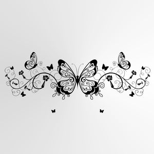 Butterfly Tribal Decor Big & Small Sizes Colour Wall Sticker Floral Oriental Animal Home Art / Animal150